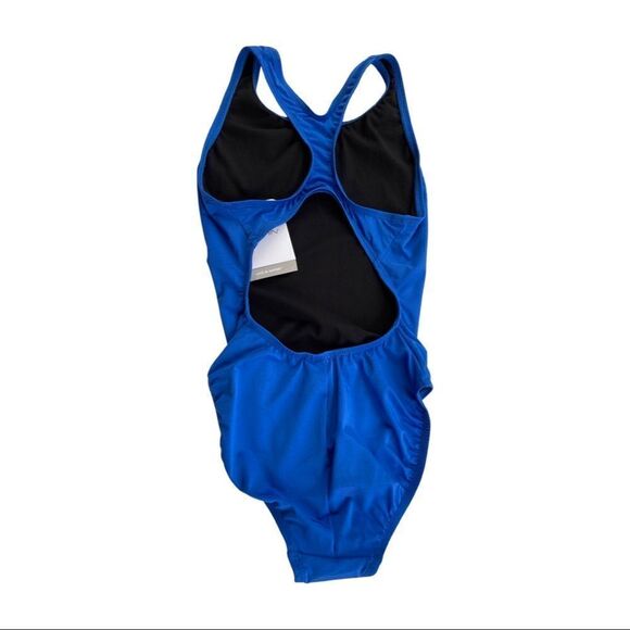 “Dolphin Ocean” Racing Solid Performance Back One Piece Swimsuit • NWT - Picture 9 of 14